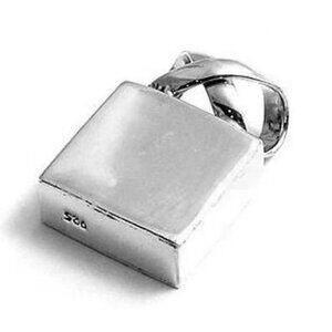 ELEGANT STERLING SILVER RIBBON BAIL ENGRAVABLE PENDANT